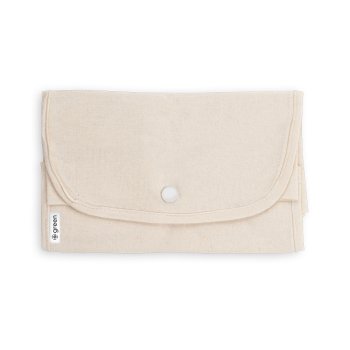 Sacola dobrável em 50% algodão, 30% algodão reciclado e 20% poliéster reciclado (140 g/m²)