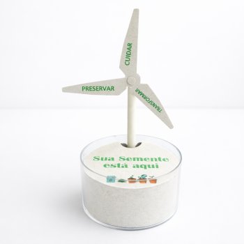 Kit Plantio – Torre eólica decorativa em Papel Reciclado