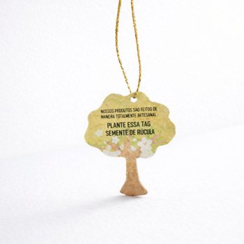 TAG em Papel Semente - Formato em árvore